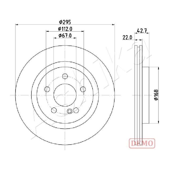 Stabdžių diskas ASHIKA 61-00-0512C