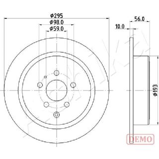 Stabdžių diskas ASHIKA 61-00-0608C