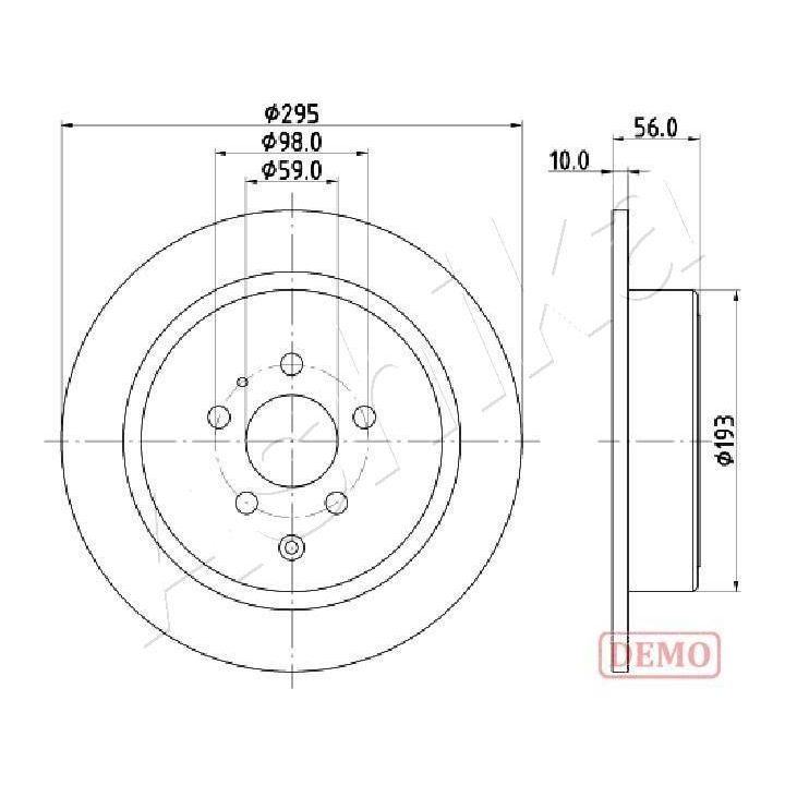Stabdžių diskas ASHIKA 61-00-0608C