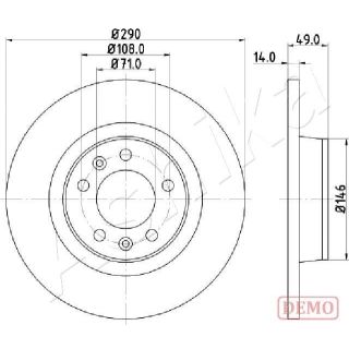 Stabdžių diskas ASHIKA 61-00-0612C
