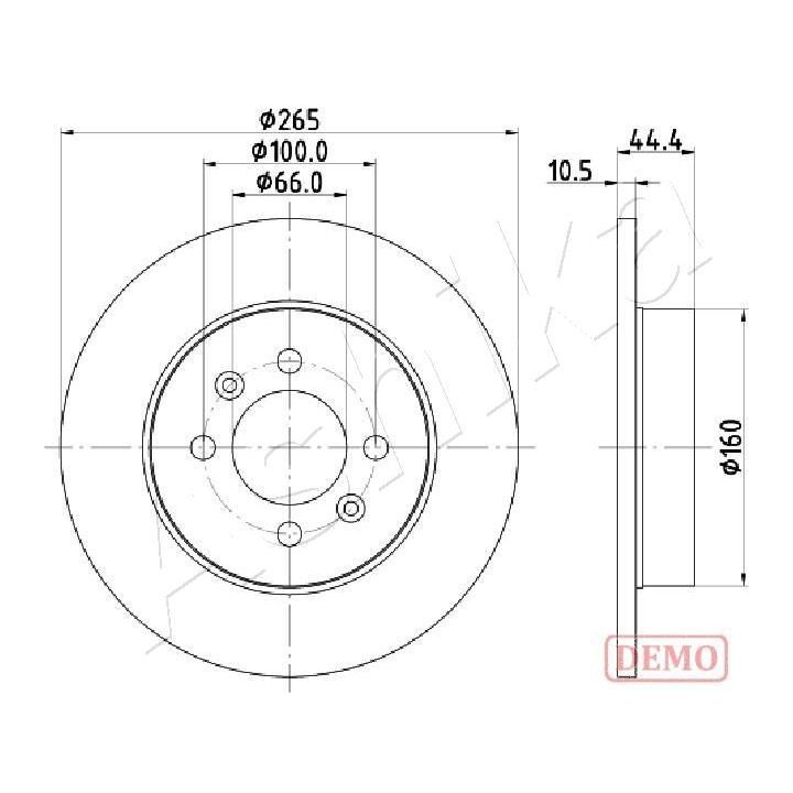 Stabdžių diskas ASHIKA 61-00-0708C