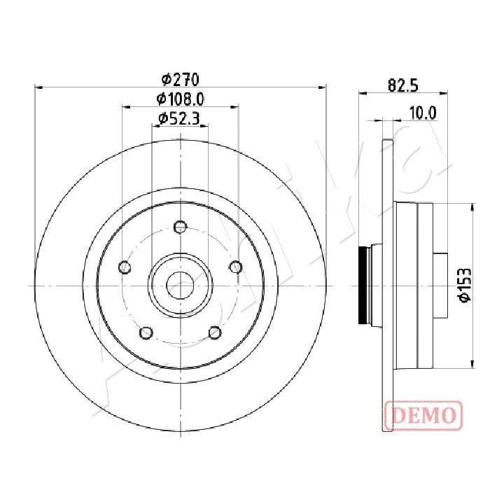 Stabdžių diskas ASHIKA 61-00-0710C