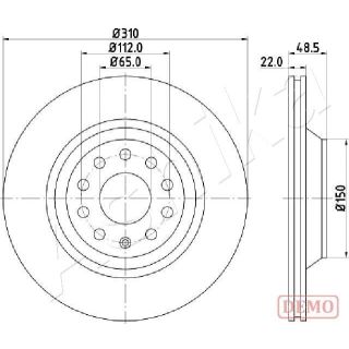 Stabdžių diskas ASHIKA 61-00-0903C