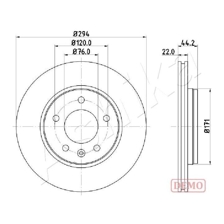 Stabdžių diskas ASHIKA 61-00-0925C