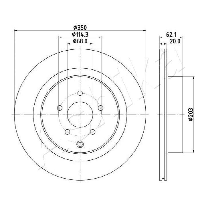Stabdžių diskas ASHIKA 61-01-137C