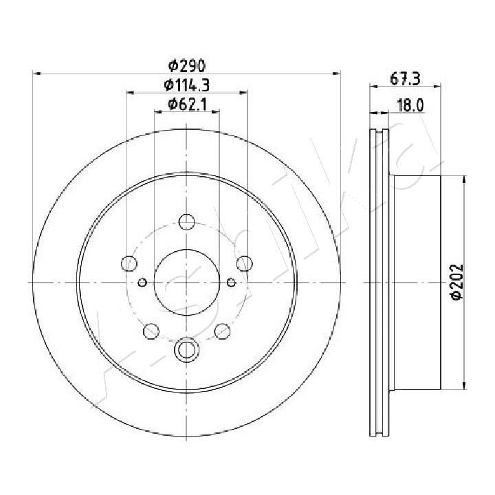 Stabdžių diskas ASHIKA 61-02-257C