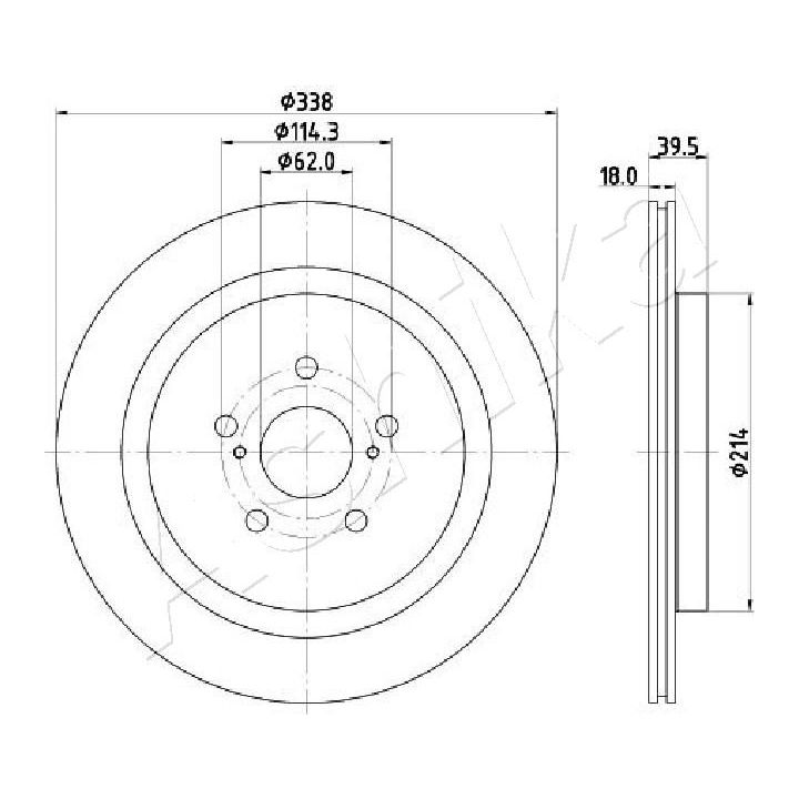 Stabdžių diskas ASHIKA 61-02-267C