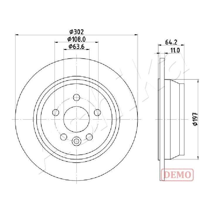 Stabdžių diskas ASHIKA 61-0L-L11C