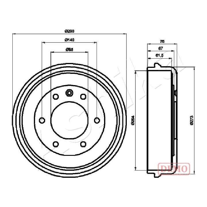 Stabdžių būgnas ASHIKA 56-00-0410C