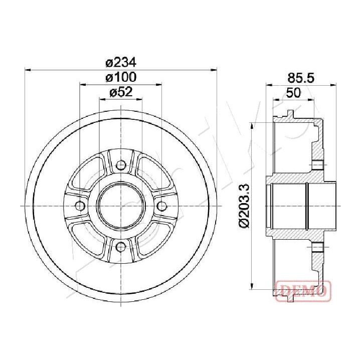 Stabdžių būgnas ASHIKA 56-00-0702C