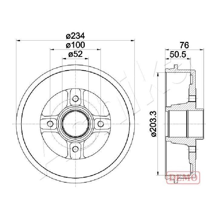 Stabdžių būgnas ASHIKA 56-00-0704C