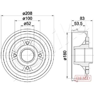 Stabdžių būgnas ASHIKA 56-00-0709C