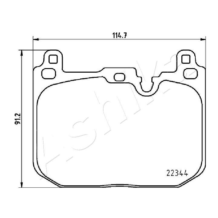Stabdžių trinkelių rinkinys, diskinis stabdys ASHIKA 50-00-0135