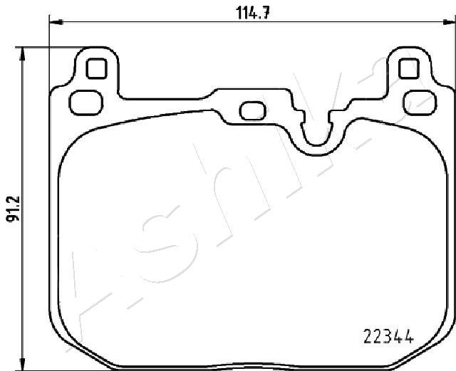 Stabdžių trinkelių rinkinys, diskinis stabdys ASHIKA 50-00-0135