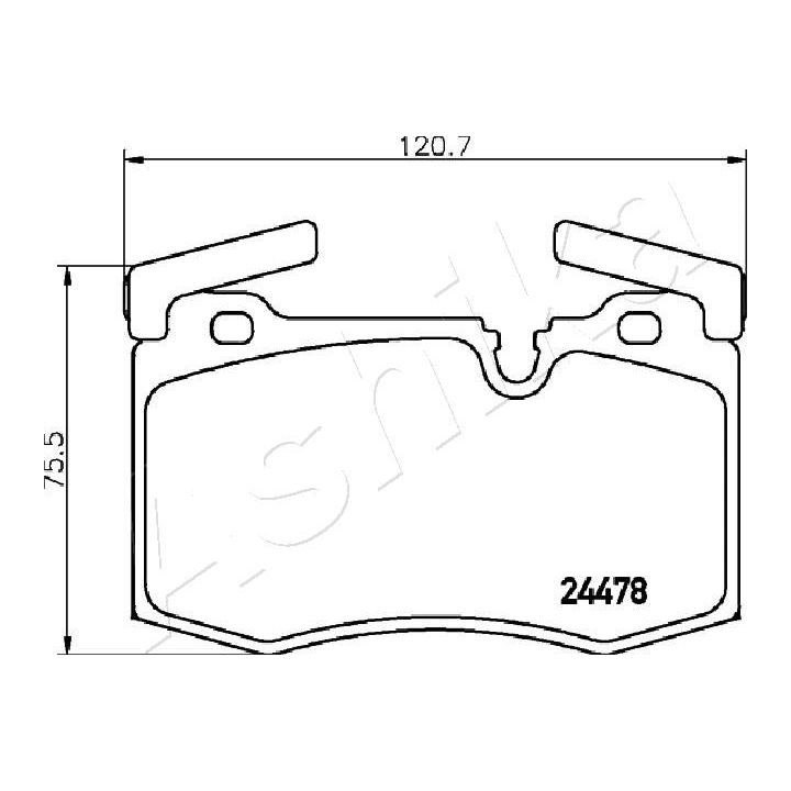 Stabdžių trinkelių rinkinys, diskinis stabdys ASHIKA 50-00-0137