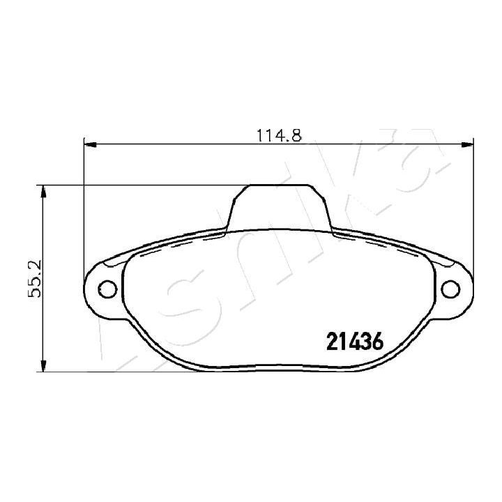 Stabdžių trinkelių rinkinys, diskinis stabdys ASHIKA 50-00-0227