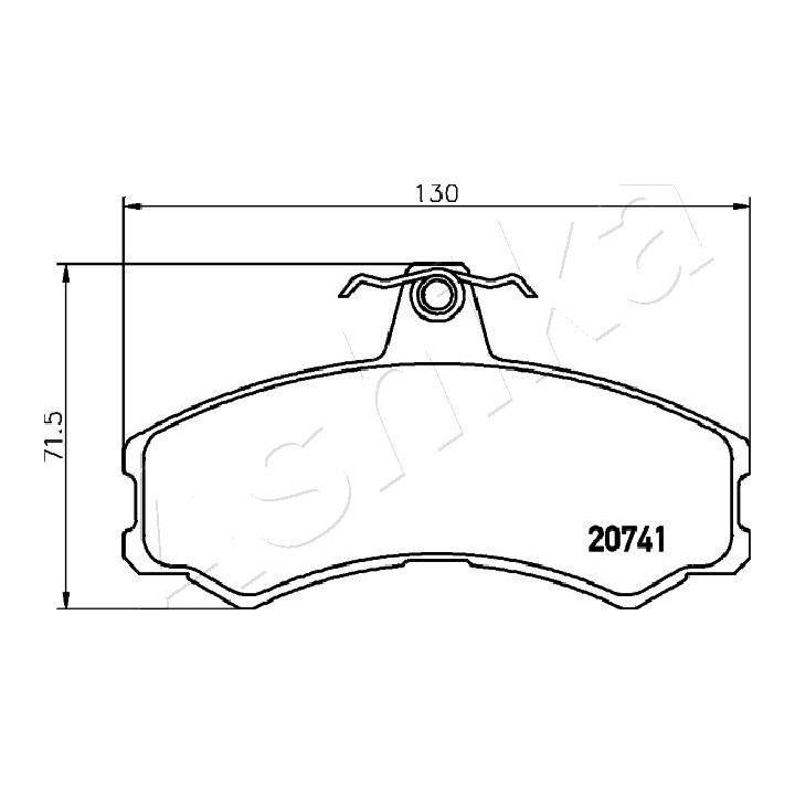 Stabdžių trinkelių rinkinys, diskinis stabdys ASHIKA 50-00-0236