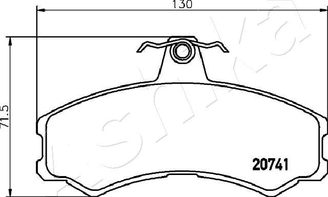 Stabdžių trinkelių rinkinys, diskinis stabdys ASHIKA 50-00-0236