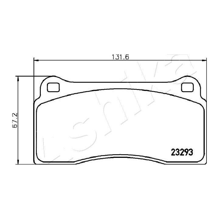 Stabdžių trinkelių rinkinys, diskinis stabdys ASHIKA 50-00-0343