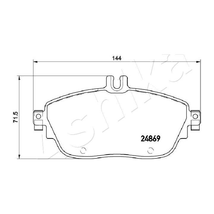 Stabdžių trinkelių rinkinys, diskinis stabdys ASHIKA 50-00-0503
