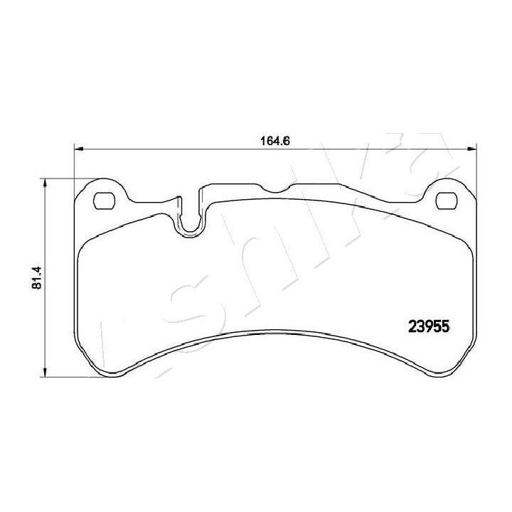 Stabdžių trinkelių rinkinys, diskinis stabdys ASHIKA 50-00-0521
