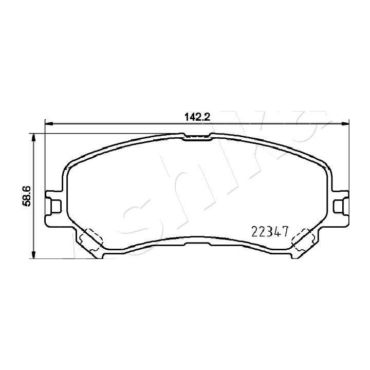Stabdžių trinkelių rinkinys, diskinis stabdys ASHIKA 50-00-0707