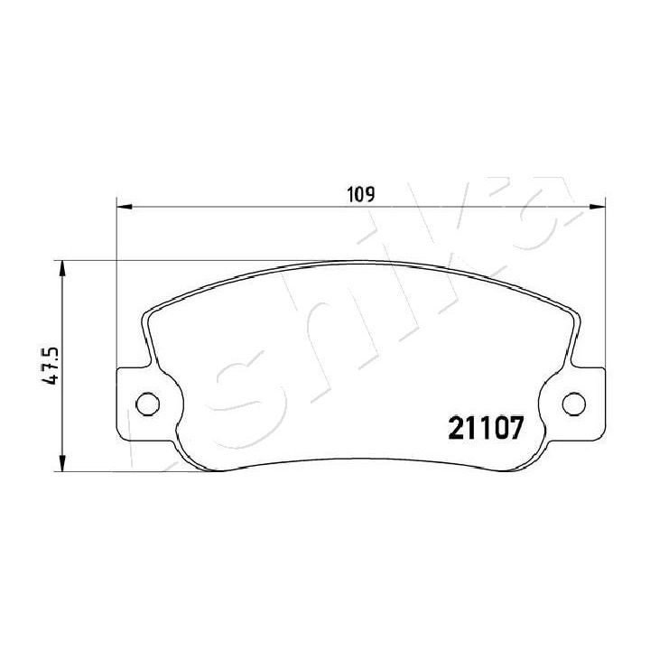 Stabdžių trinkelių rinkinys, diskinis stabdys ASHIKA 51-00-0210