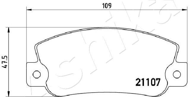 Stabdžių trinkelių rinkinys, diskinis stabdys ASHIKA 51-00-0210