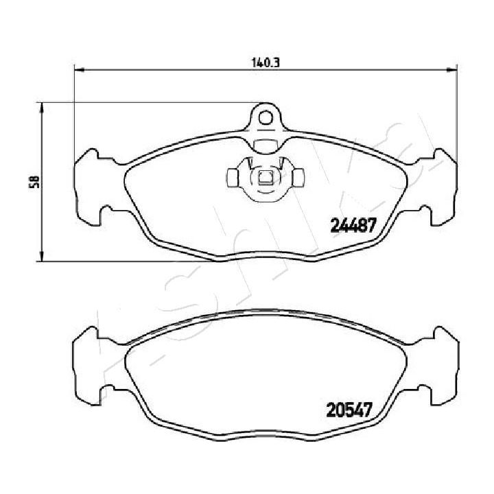 Stabdžių trinkelių rinkinys, diskinis stabdys ASHIKA 51-00-0315