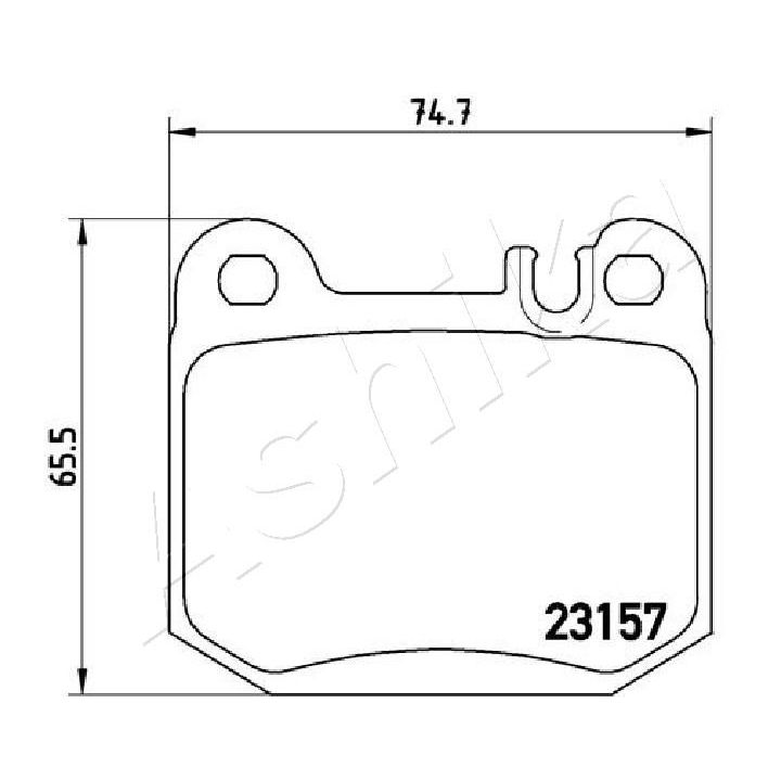 Stabdžių trinkelių rinkinys, diskinis stabdys ASHIKA 51-00-0519