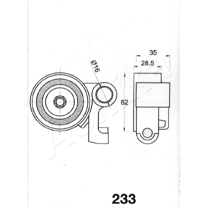 įtempiklis, paskirstymo diržas ASHIKA 45-02-233
