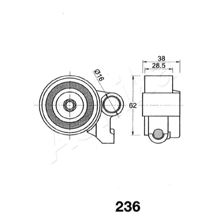 įtempiklis, paskirstymo diržas ASHIKA 45-02-236
