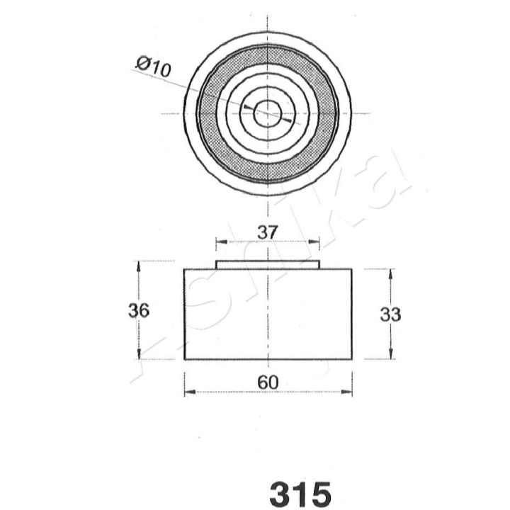 įtempiklis, paskirstymo diržas ASHIKA 45-03-315
