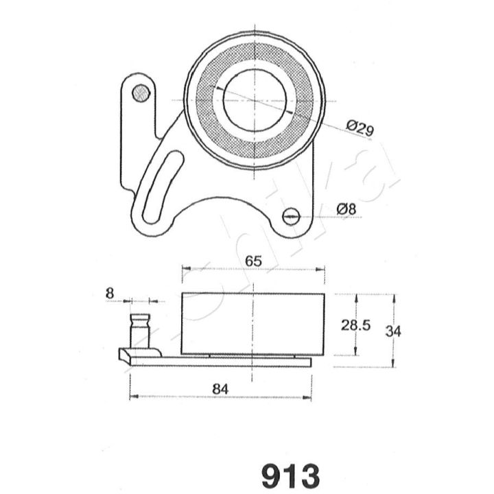 įtempiklis, paskirstymo diržas ASHIKA 45-09-913
