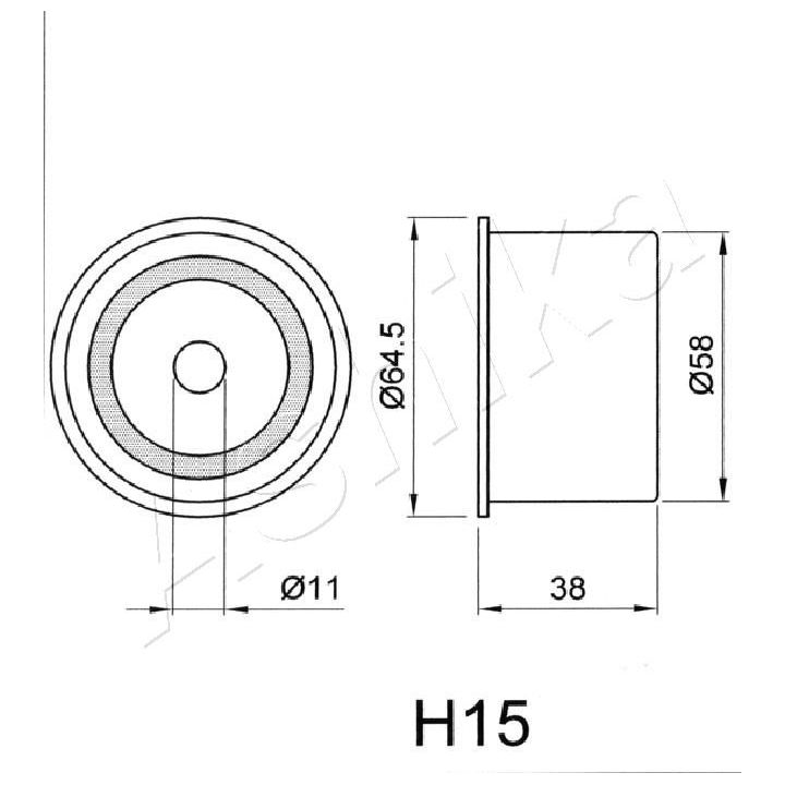 įtempiklis, paskirstymo diržas ASHIKA 45-0H-015