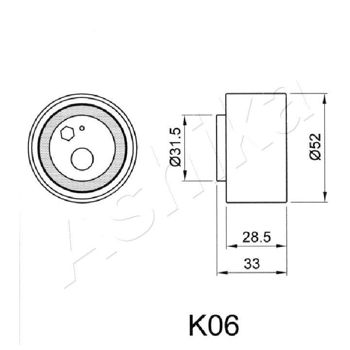 įtempiklis, paskirstymo diržas ASHIKA 45-0K-006