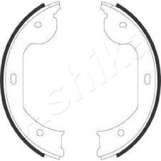 Stabdžių trinkelių komplektas, stovėjimo stabdis ASHIKA 55-00-0104