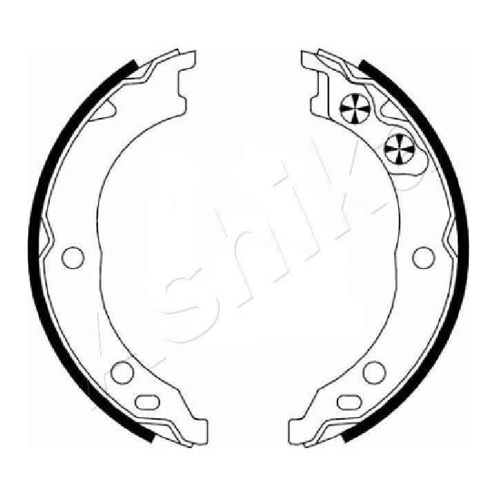 Stabdžių trinkelių komplektas, stovėjimo stabdis ASHIKA 55-00-0230