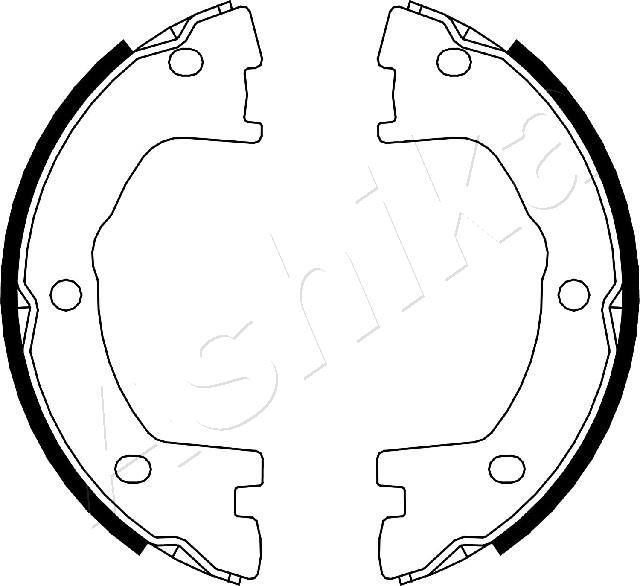 Stabdžių trinkelių komplektas, stovėjimo stabdis ASHIKA 55-00-0231