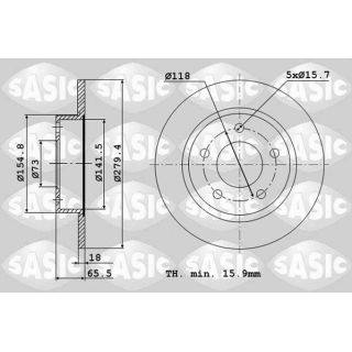 Stabdžių diskas SASIC 2464J84J