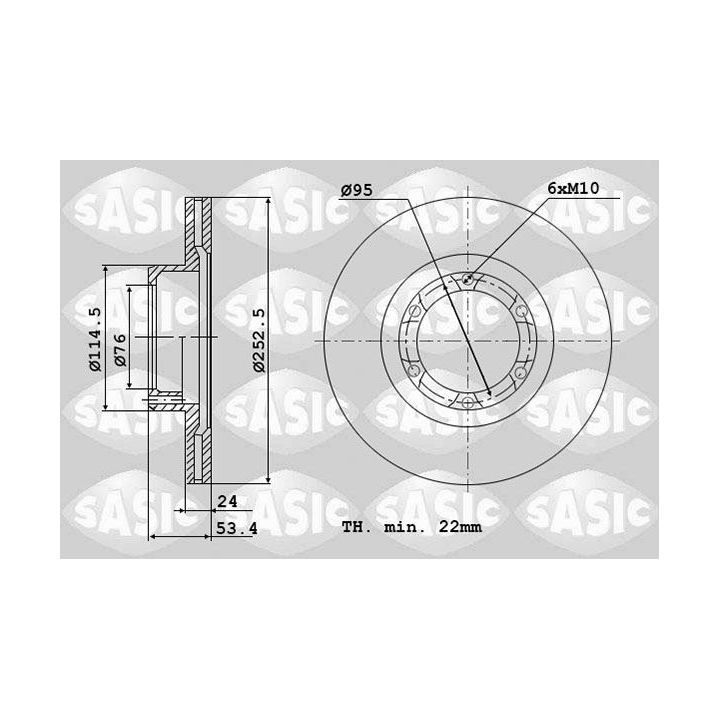Stabdžių diskas SASIC 4004249J