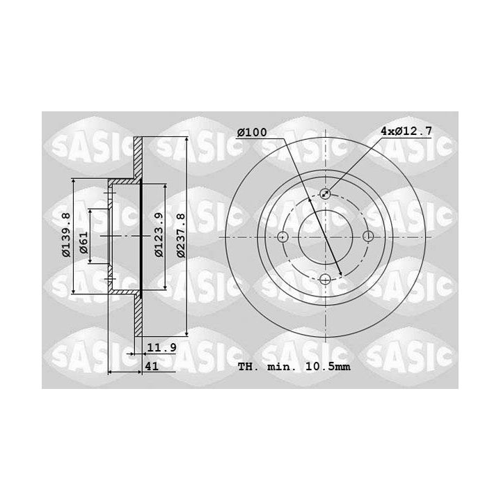 Stabdžių diskas SASIC 4004253J