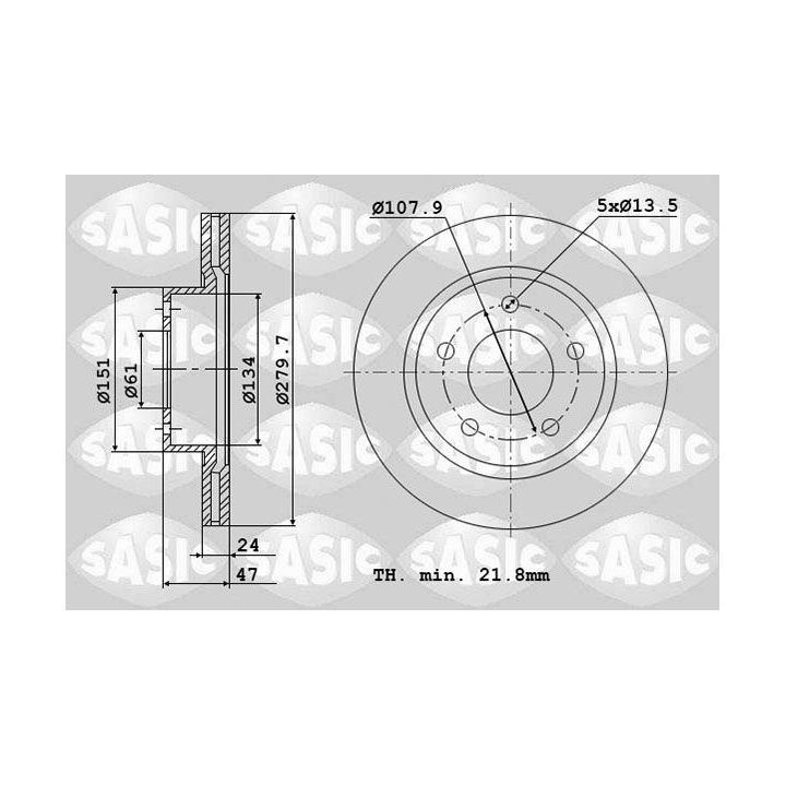 Stabdžių diskas SASIC 4004298J