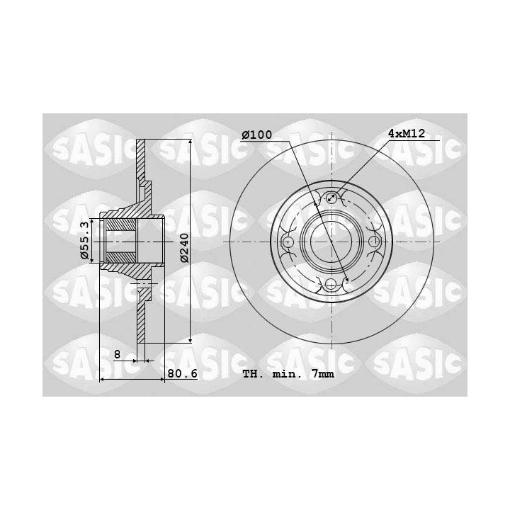 Stabdžių diskas SASIC 6104003