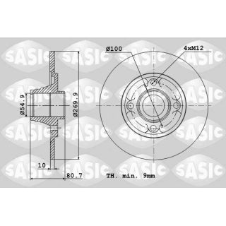 Stabdžių diskas SASIC 6104012