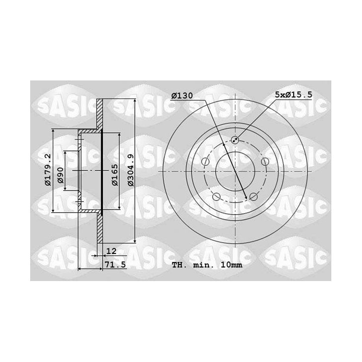 Stabdžių diskas SASIC 6104023