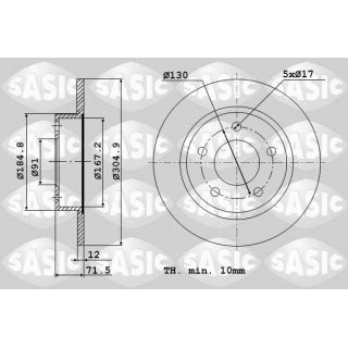 Stabdžių diskas SASIC 6104025