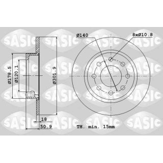Stabdžių diskas SASIC 6104033