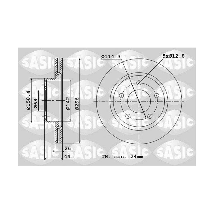 Stabdžių diskas SASIC 6104051