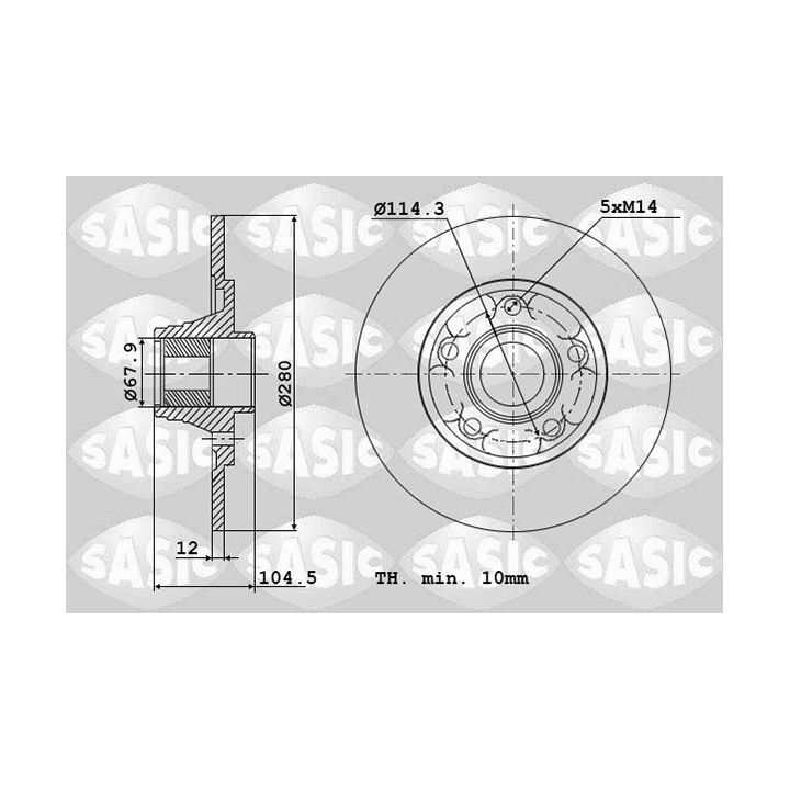 Stabdžių diskas SASIC 6104053